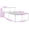 vidaXL Struttura del letto con testiera Grigio Sonoma 120 x 200 cm