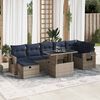 vidaXL Set Divani Giardino 8 pz con Cuscini Grigio Polyrattan
