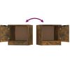 vidaXL Comodini 2pz Rovere Fumo 40x39x40 cm