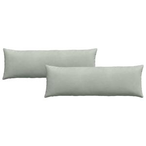 vidaXL Cuscini da Divano 2 pcs Grigio chiaro 120 x 40 cm
