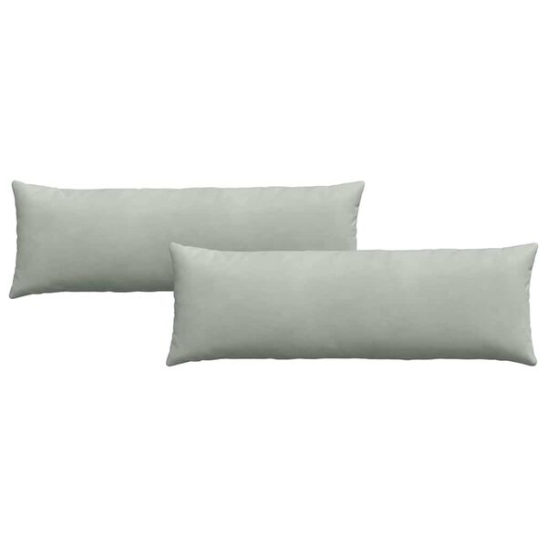 vidaXL Cuscini da Divano 2 pcs Grigio chiaro 120 x 40 cm