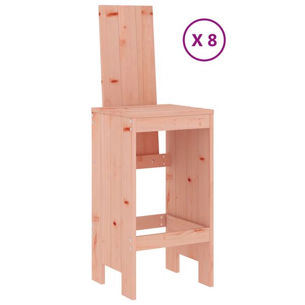 vidaXL Set da Bar da Giardino 9 pz in Legno Massello di Douglas