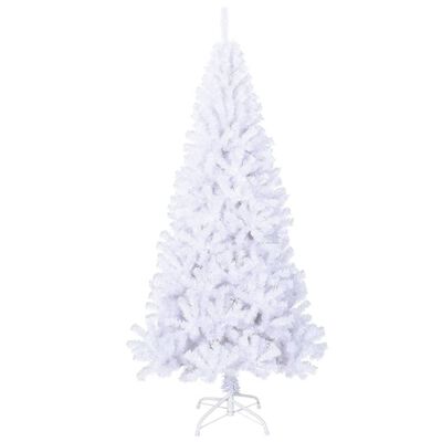 vidaXL Albero di Natale Artificiale con Rami Spessi Bianco 180 cm PVC