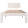 vidaXL Giroletto Bianco in Legno Massello 75x190 cm Small Single
