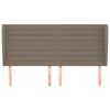 vidaXL Testiera ad Orecchio Tortora 163x23x118/128 cm in Tessuto