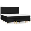 vidaXL Giroletto a Molle con Materasso Nero 200x200 cm in Tessuto