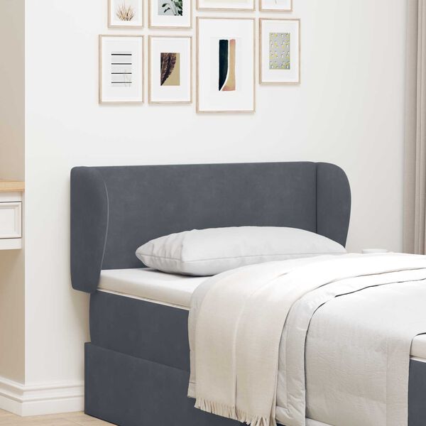 vidaXL Orecchia della Testata Grigio Sfumato 40 x 23 x 6 cm Velluto