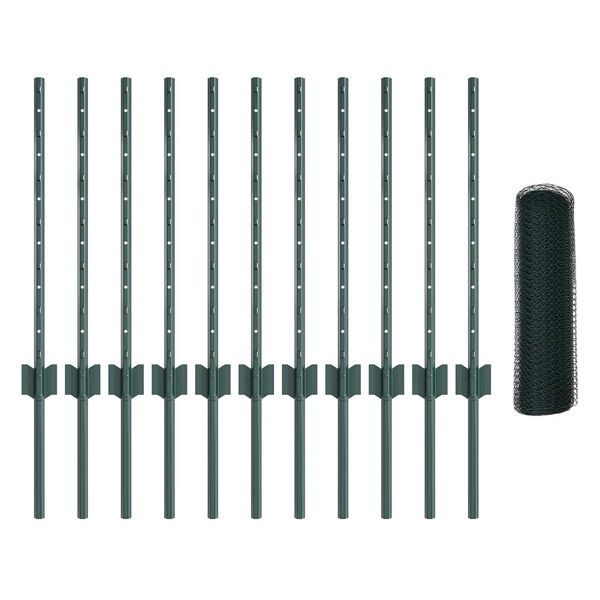 vidaXL Recinzione con Posto Verde 0,6 x 25 m Acciaio e PVC