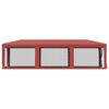 vidaXL Tenda per Feste con Pareti Laterali in Rete Rossa 3x9 m HDPE