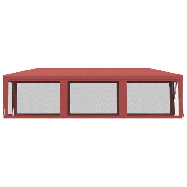 vidaXL Tenda per Feste con Pareti Laterali in Rete Rossa 3x9 m HDPE