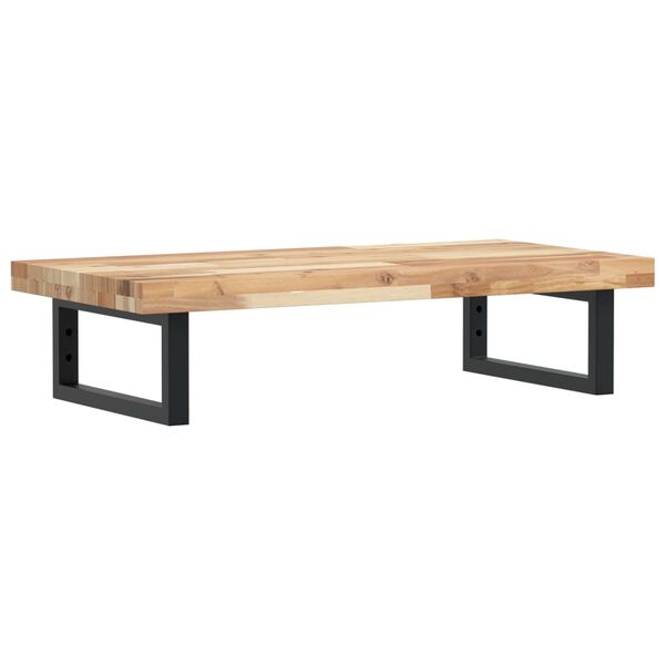 vidaXL Ripiano a Parete per Lavabo in Acciaio e Massello di Acacia