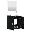 vidaXL Set Mobili da Bagno 2 pz Nero in Legno Multistrato