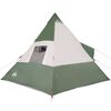vidaXL Tenda da Campeggio Tipi per 7 Persone Verde Impermeabile