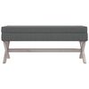 vidaXL Sgabello Portaoggetti Grigio Scuro 110x45x49 cm in Tessuto