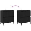 vidaXL Sideboards 3 pcs Rovere Nero 60 x 35 x 70 cm Legno multistrato
