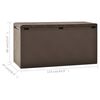 vidaXL Baule da Giardino Marrone 114x47x60 cm