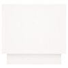 vidaXL Comodino Bianco 35x34x32 cm in Legno Massello di Pino