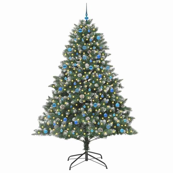 vidaXL Albero di Natale artificiale con 300 LED Verde 240 cm