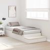 vidaXL Struttura letto con contenitore Bianco 90 cm Legno multistrato