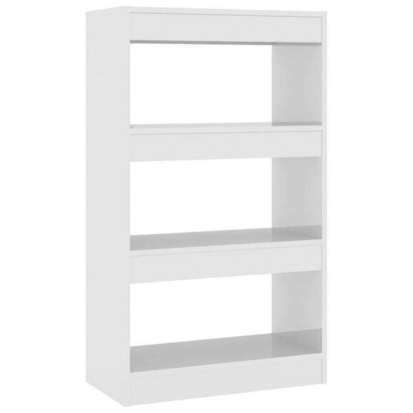 vidaXL Libreria/Divisorio Bianco Lucido 60x30x103 cm