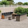 vidaXL Set Divano da Giardino con cuscino 11 pcs Grigio