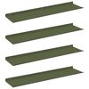 vidaXL Mensola sospesa 4 pcs Verde oliva 80 x 18 x 2,5 cm Acciaio