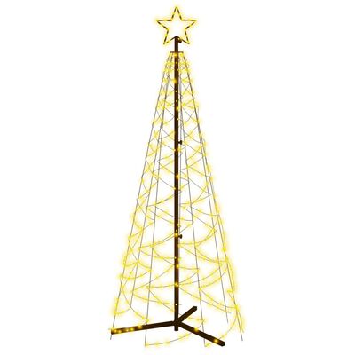 vidaXL Albero di Natale a Cono Bianco Caldo 200 LED 70x180 cm
