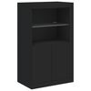 vidaXL Credenza con Luci LED Nera 162x37x100 cm