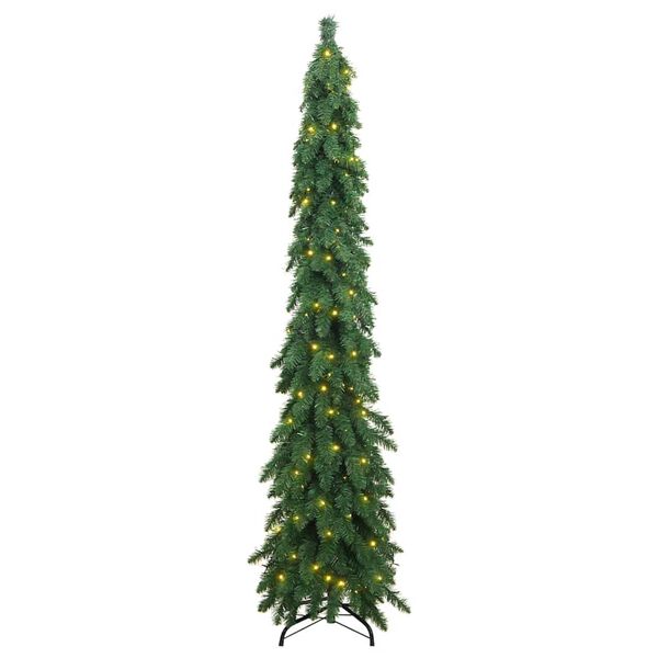 vidaXL Albero di Natale Artificiale Preilluminato con 130 LED 210 cm