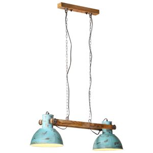vidaXL Lampada Pensile 25 W Blu Anticato 85x28x109 cm E27