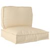 vidaXL Set di Cuscini per Pallet 2 pcs Beige Tessuto Oxford