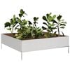 vidaXL Fioriera Rialzata da Giardino 100x100x33,5 cm in Acciaio Inox