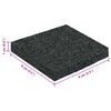 vidaXL Pad per patio in granuli di gomma Nero 9 x 9 x 1 cm Gomma