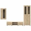 vidaXL Set mobile TV con porta FLORIN Rovere Sonoma Legno multistrato