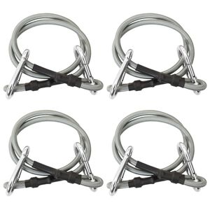 vidaXL Corde con Moschettone 4 pz Gomma