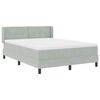 vidaXL Letto a molle con materasso Grigio chiaro 200 x 160 cm Velluto