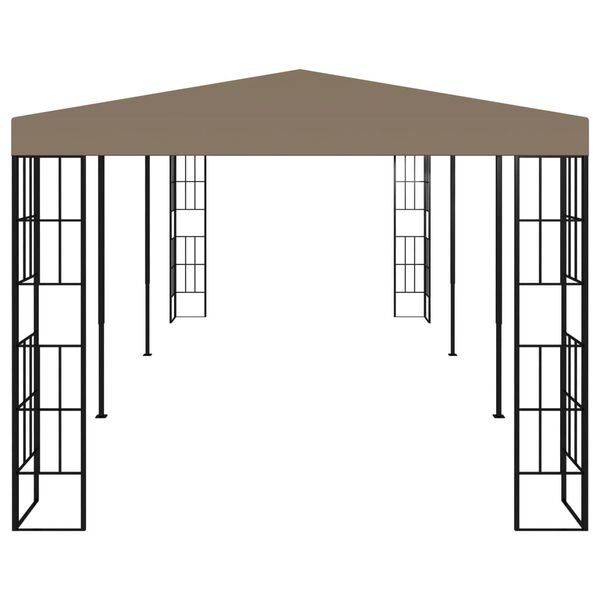 vidaXL Gazebo 6x3 m Grigio Talpa