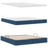 vidaXL Letto con contenitore e materasso con testiera Blu 160 x 200 cm