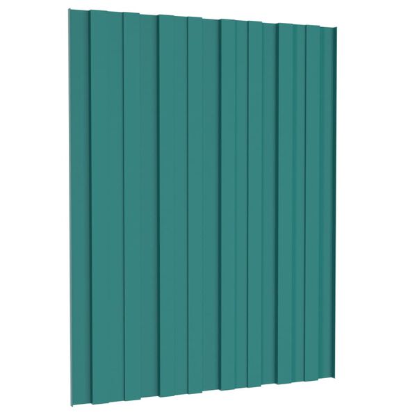 vidaXL Pannelli da Tetto 36 pz in Acciaio Zincato Verde 60x45 cm