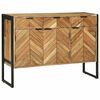 vidaXL Credenza 100 x 30 x 75 cm Legno massello di acacia