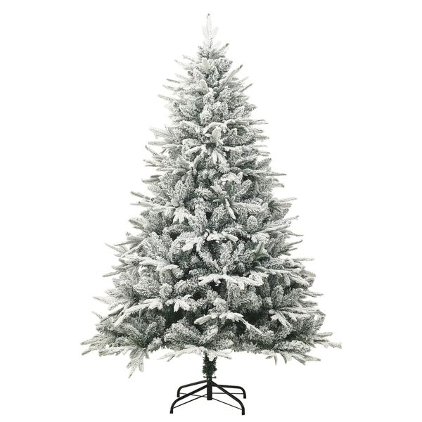 vidaXL Albero di Natale Artificiale con Neve Verde 240 cm in PVC e PE