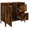 vidaXL Armadietto Bagno Rovere Fumo 65x33x60 cm in Legno Multistrato