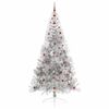 vidaXL Albero di Natale artificiale con luci integrate Argento 240 cm