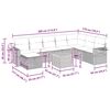 vidaXL Set Divano da Giardino 9 pz con Cuscini Beige in Polyrattan