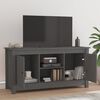 vidaXL Mobile Porta TV Grigio 103x36,5x52 cm in Legno Massello di Pino