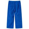 Pantaloni per Bambini in Velluto a Coste Blu Cobalto 104