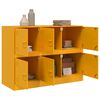 vidaXL Credenza Giallo Senape 99x39x73 cm in Acciaio