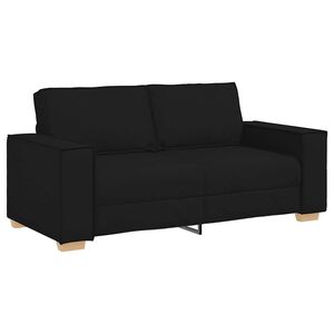 vidaXL Divano a 2 posti Nero 180x78x84 cm Tessuto