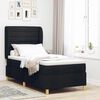 vidaXL Letto a molle con materasso Nero 200 x 80 cm Tessuto