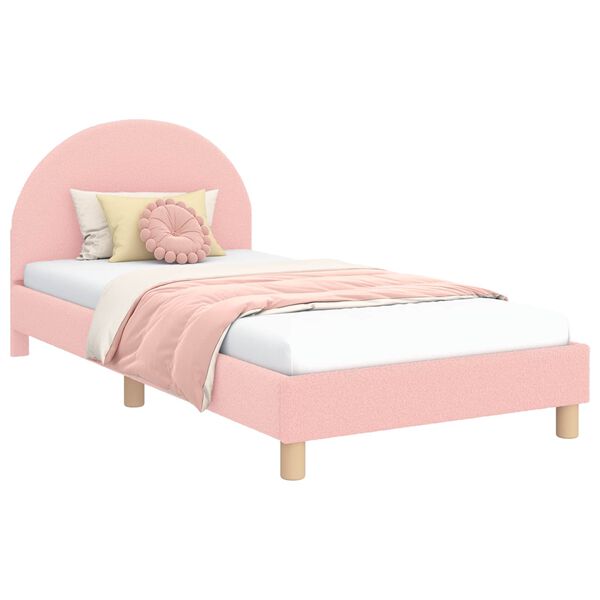 vidaXL Struttura letto bambini con testata Rosa 90 x 190 cm